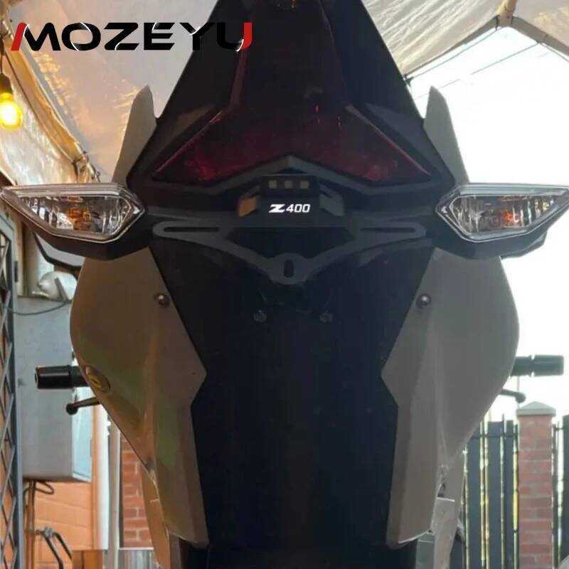 สําหรับ KAWASAKI Z500 Z400 500 400 2018- 24 2025 Z250 ด้านหลัง Lnce กรอบผู้ถือแผ่นหาง LED Light Fend