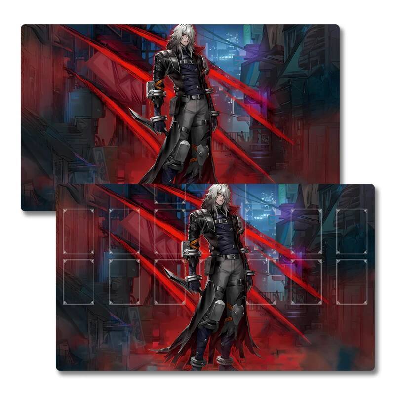 Yugioh K9 - ØØØ Lupus Play Mat Yu-Gi-Oh! TCG OCG Trading Card Games Mat Duel Plate Rubber Card Mat แ