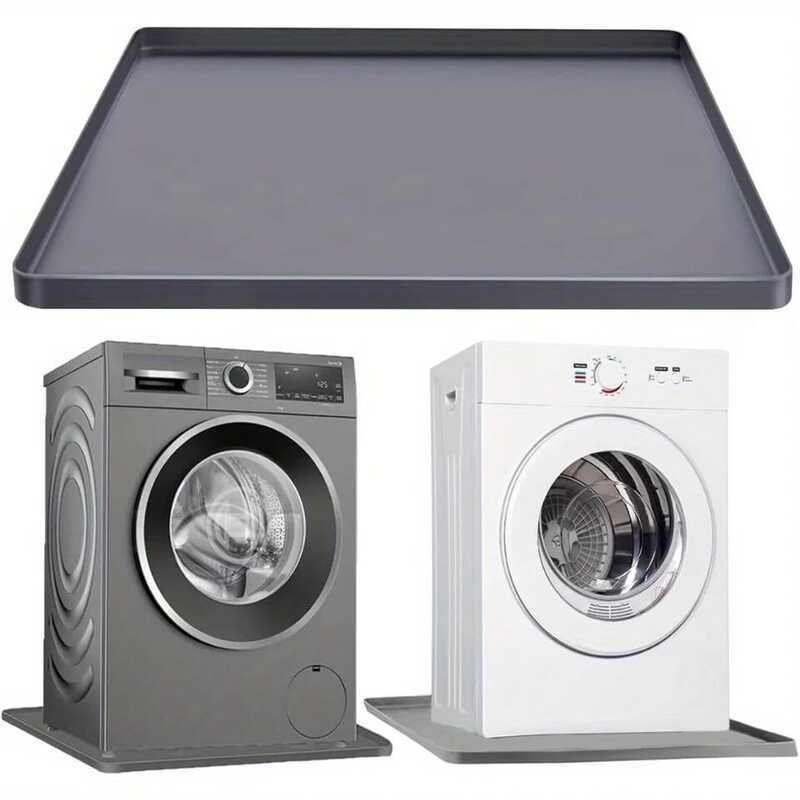 C 1 Silicone Washing Machine Drip Tray, Anti Slip Washing Machine Drain Tray, Washing Machine Anti