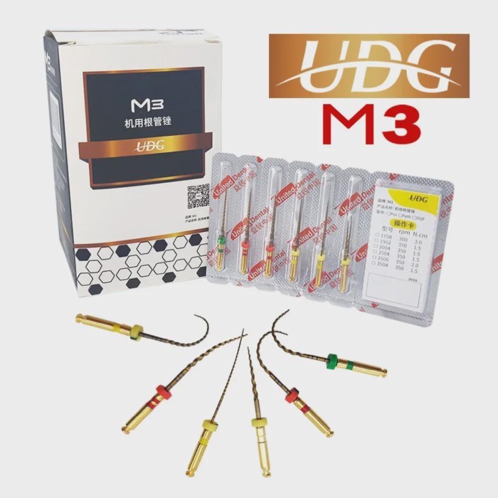 UDG M3 6Pcs/Box Factory Outlet Dental Nickel Titanium Heat Activation Root Canal File Endodontic Ro