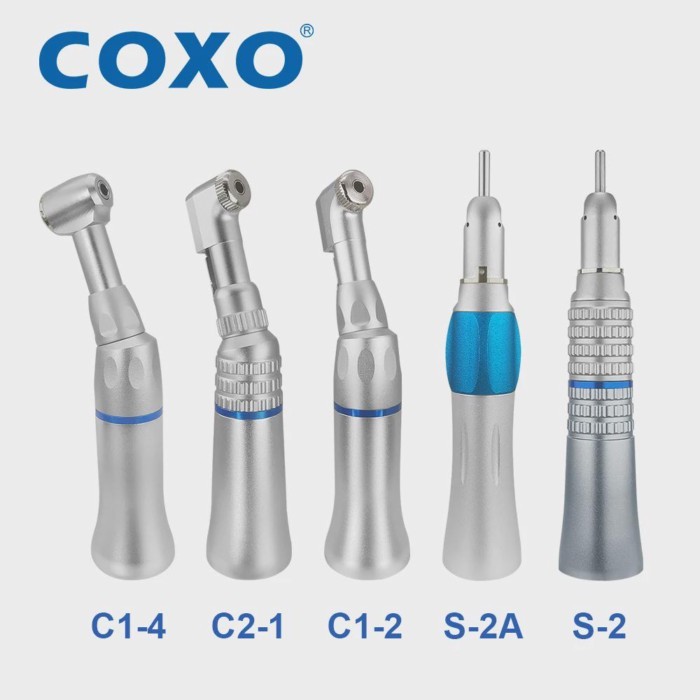 COXO Dental CX235 C1-2/C1-4/C2-1/S-2/S-2A/C1-1 1:1 Direct Drive Contra Angle Low Speed Handpiece In