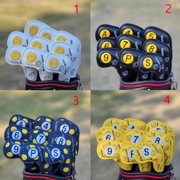 Golf PG Smiley Golf Putter Cover Head Cover Protective Cover Ball Head Cap Wooden Club Universal