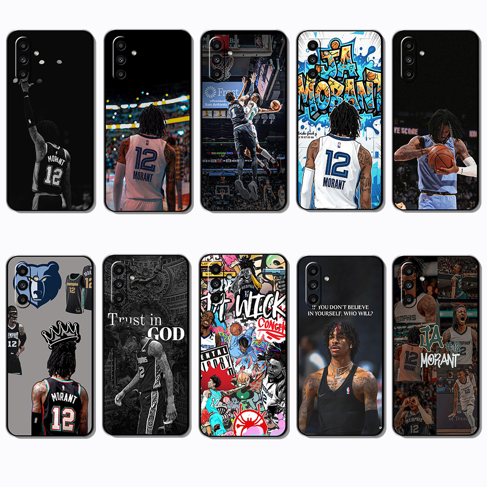 เคสโทรศัพท์สีดําแบบนุ่มสําหรับ Samsung M05 M14 M17 M07 M17E Ja Morant caseg