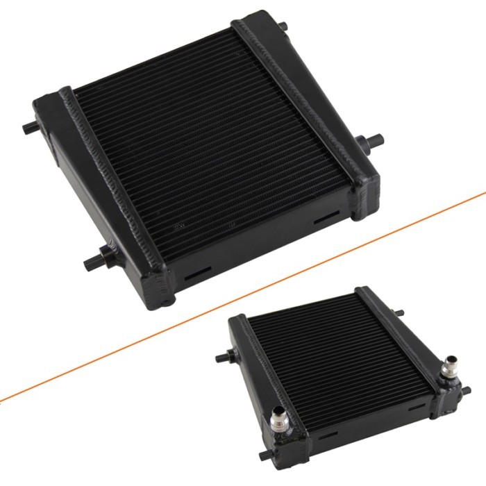 Performance Aluminum Auxiliary Radiators For Toyota Supra GR A90 B58 3.0L 20+ Black/Silver