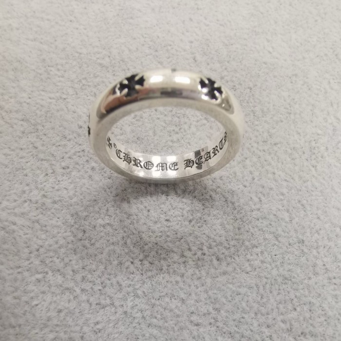 Chrome Hearts แหวน Chrome Hearts แบรนด์อินเทรนด์ Cross Retro Ins สําหรับผู้ชายและผู้หญิงสําหรับคู่รั