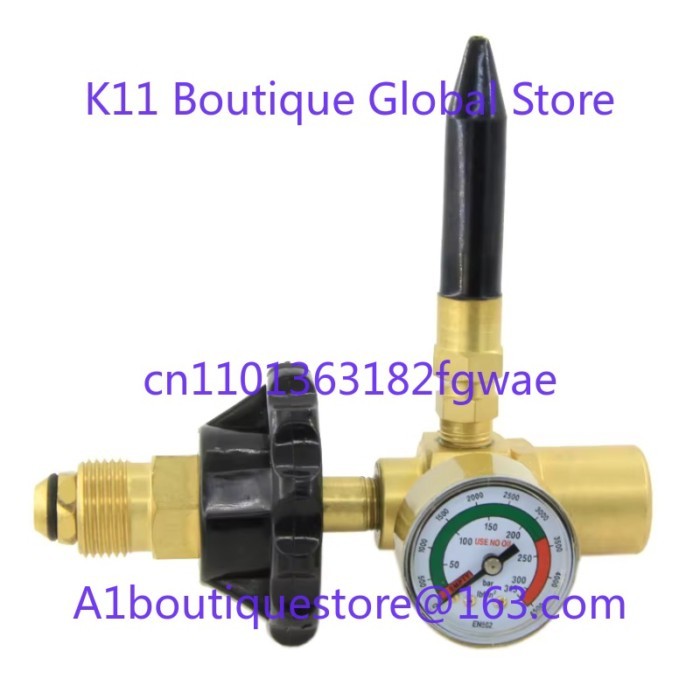 SR03001B Brass Body Helium Regulator 580 Valve Helium Balloon Packing Regulator Belt Gauge