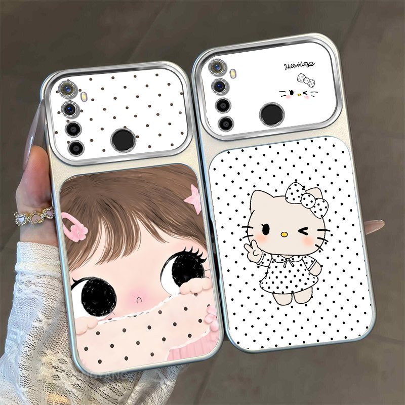 เคสสําหรับRealme 5 5i 5s 6i C3 Large Window Matte Advancedซิลิโคนป้องกันการตกเคสนิ่มลายสาวน่ารักและก