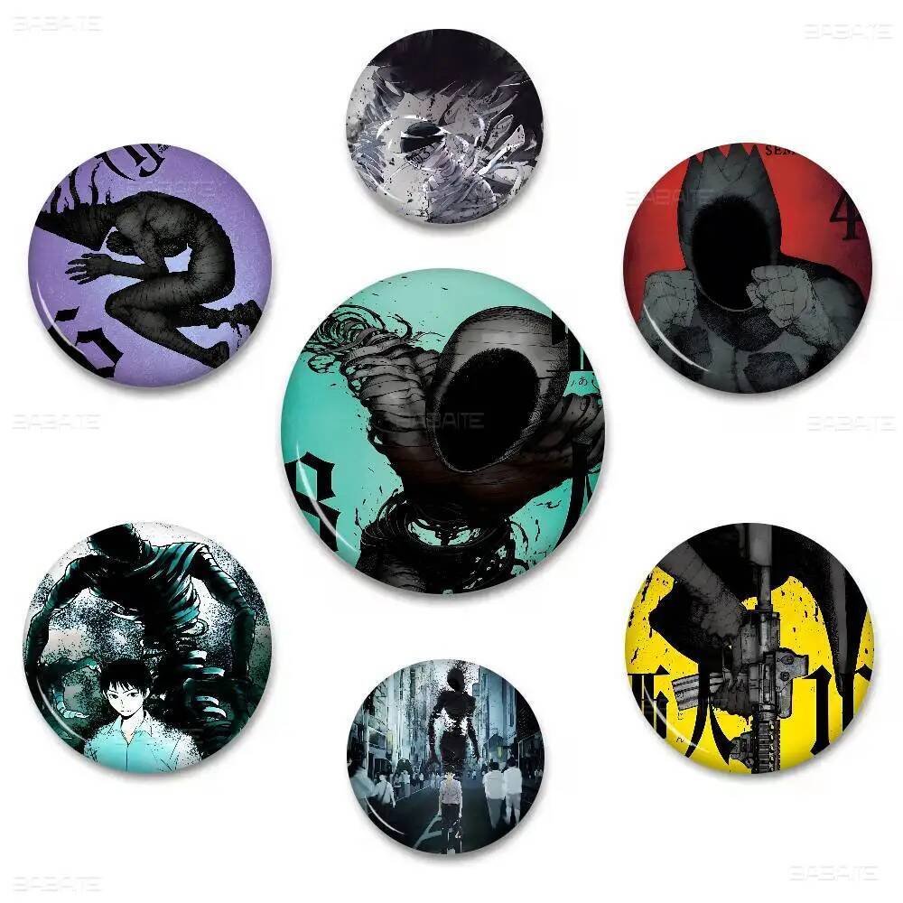Sci-Fi อะนิเมะ Ajin Demi-Human อะนิเมะปุ่ม Pin Handmade เข็มกลัดสําหรับเสื้อผ้าการ์ตูน Badge กระเป๋า