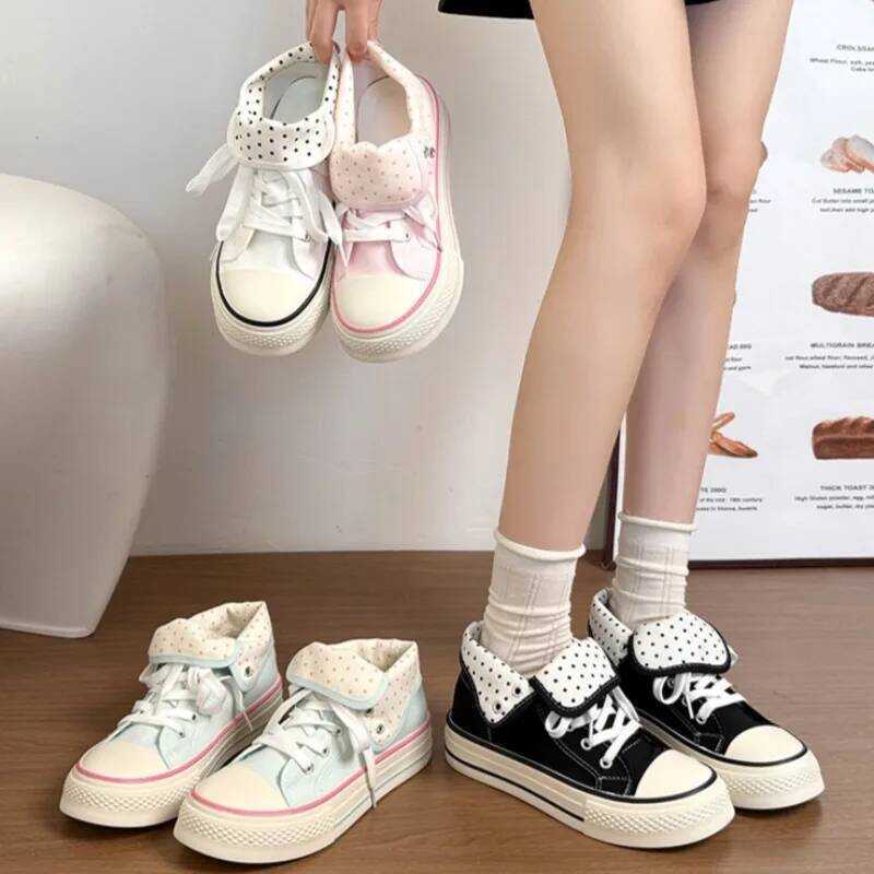 s Shoes Dots Women's Casual Shoes Woman Vulcanize Sneakers Comfortable Sport Walking Platform Flats