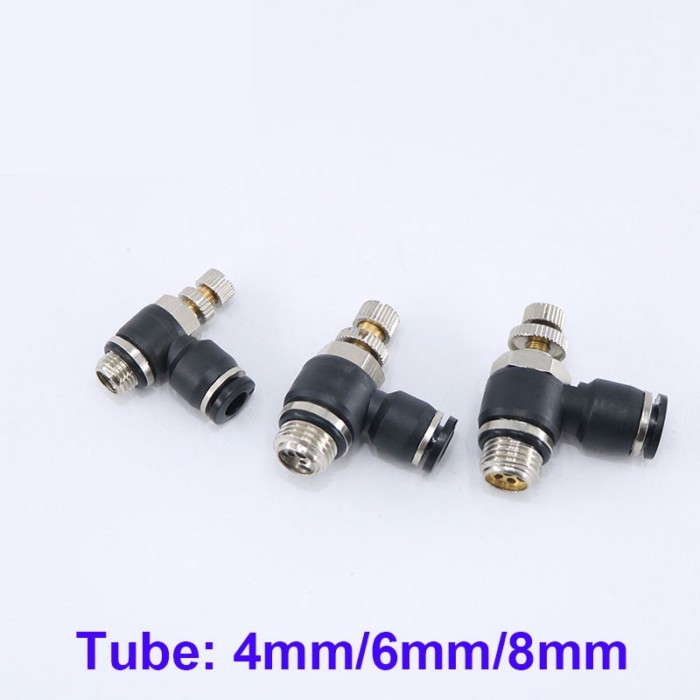 Air Cylinder Throttle Valve G Thread M5 1/8 1/4 3/8 1/2 4mm 6mm 8mm Pneumatic Fittings With O-ring