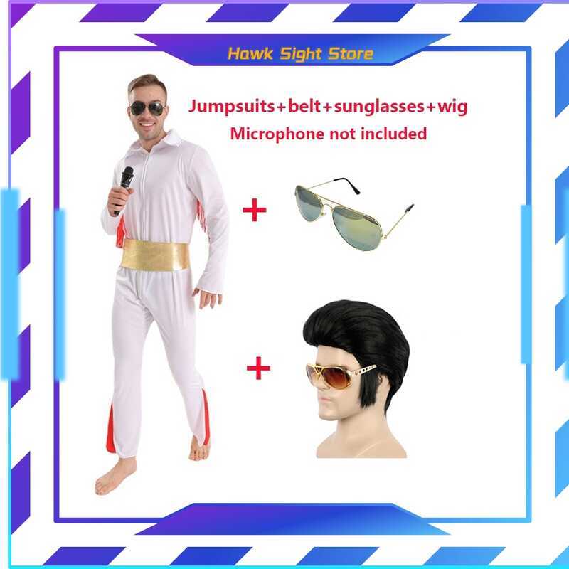 Sight Store Elvis Presley Costume Halloween Carnival Men Cosplay Rock Star er Party Singer Clothes