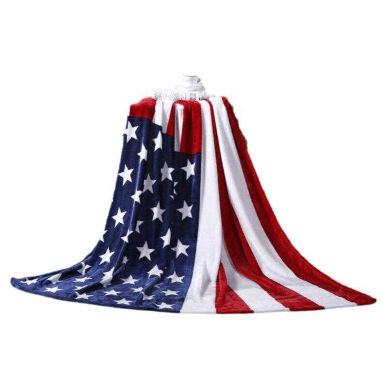 ☃ American British Style Flag Fleece Blanket