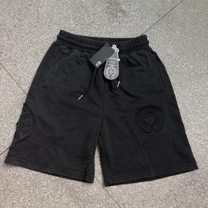 Chrome Hearts คุณภาพสูงใหม่ Chrome หลวมล้าง Horseshoe Heavy ปักกางเกงลําลองสําหรับผู้ชายและผู้หญิงกี
