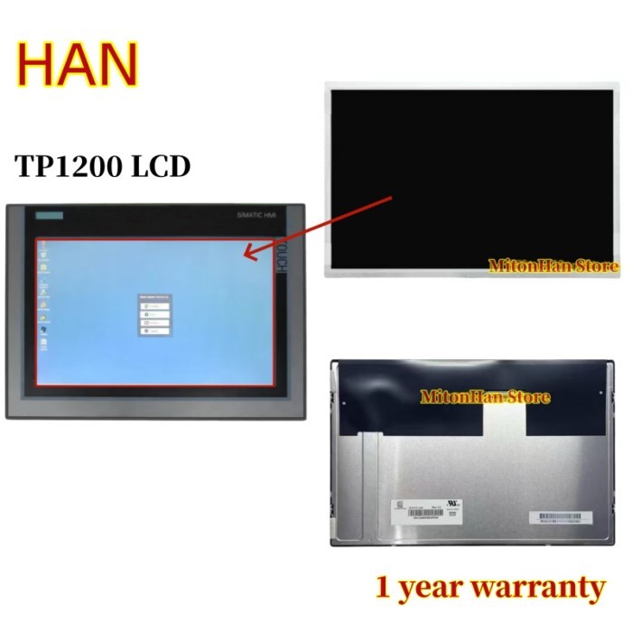 New Original G121I1-L01 For TP1200 Comfort 6AV2124-0MC01-0AX0 6AV2 124-0MC01-0AX0  A+ LCD  Panel （1