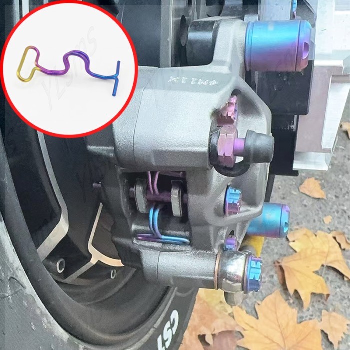 Titanium Gr5 Brembo Caliper Pad Spring Clip 2Pot Caliper
