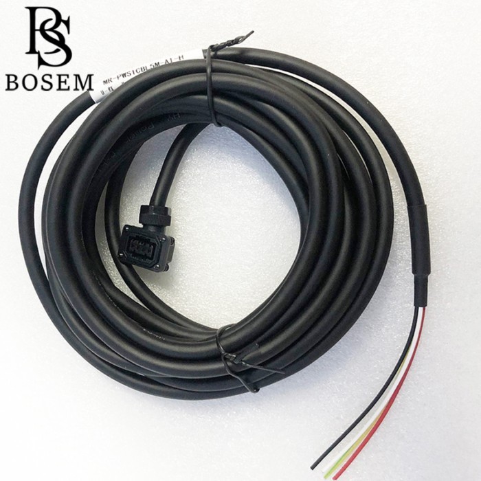 MR-PWS2CBL03M-A1-L MR-PWS1CBL2M-A1-L/H MR-PWS1CBL5M-A2-H MR-PWS1CBL10M-A1-L Motor Power Supply Cabl