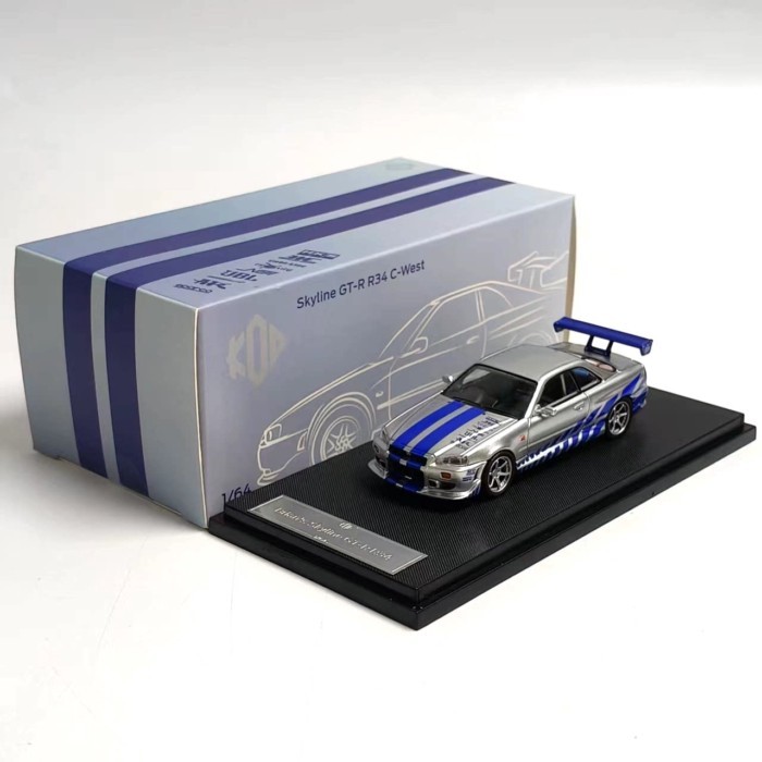 KOD1: 64 Nissan Skyline Skyline GTR R34 จําลองรถตกแต่งคอลเลกชันของขวัญ