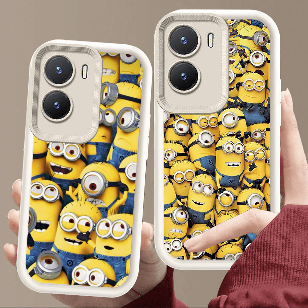 เคสสําหรับ VIVO IQOO Z9 Y15a Y35 Z10 13 Y01 T4 Y55 Y75 Z9X Y22s Y15s Y22 Y56 Y16 5G Soft White E38 M