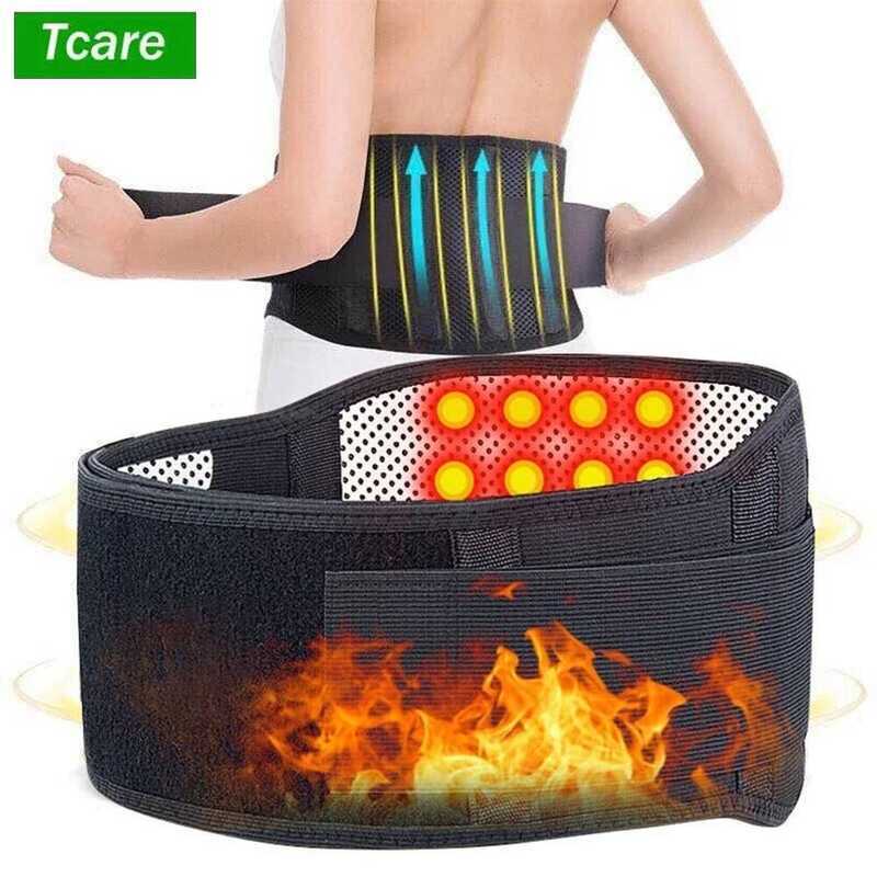 Tcare M - 4XL ปรับทัวร์มาลีนความร้อนด้วยตนเอง Magnetic Therapy กลับเอวสนับสนุน Lumbar B นวด Band Hea