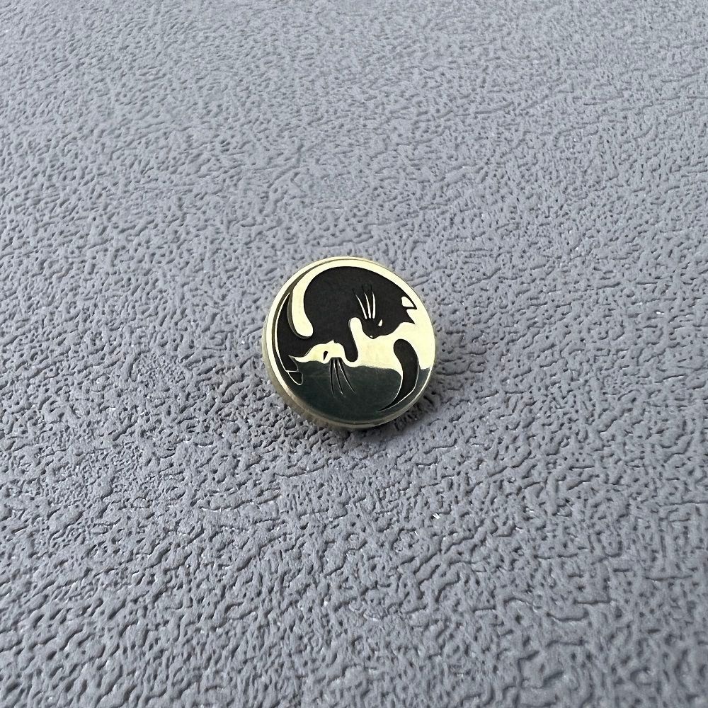 ปุ่มชัตเตอร์กล้องแมว Taichi สีดําและสีขาว Yin และ Yang Cat เหมาะสําหรับปุ่ม Fuji Nikon Leica ด้ายชัต