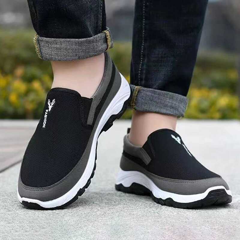C Men Penny Boat Shoes Sports Shoes Breathable Orthopedic Travel Plimsolls Flat Comfortable For Out