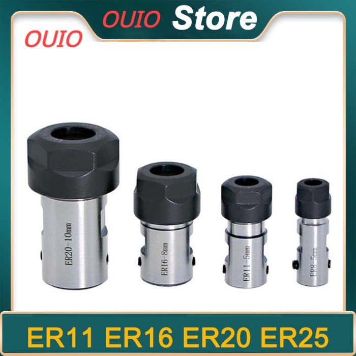 OUIO ER8 ER11 ER16 ER20 ER25 Chuck collet Spindle Motor Shaft Extension Rod Spindle Chuck  Tool Set