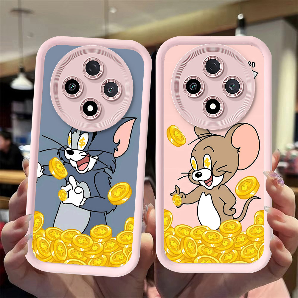 J-27 Cat gold Mouse ดำขาวชมพูเคสโทรศัพท์หรับ OPPO Reno F27 12F 12FS 5G