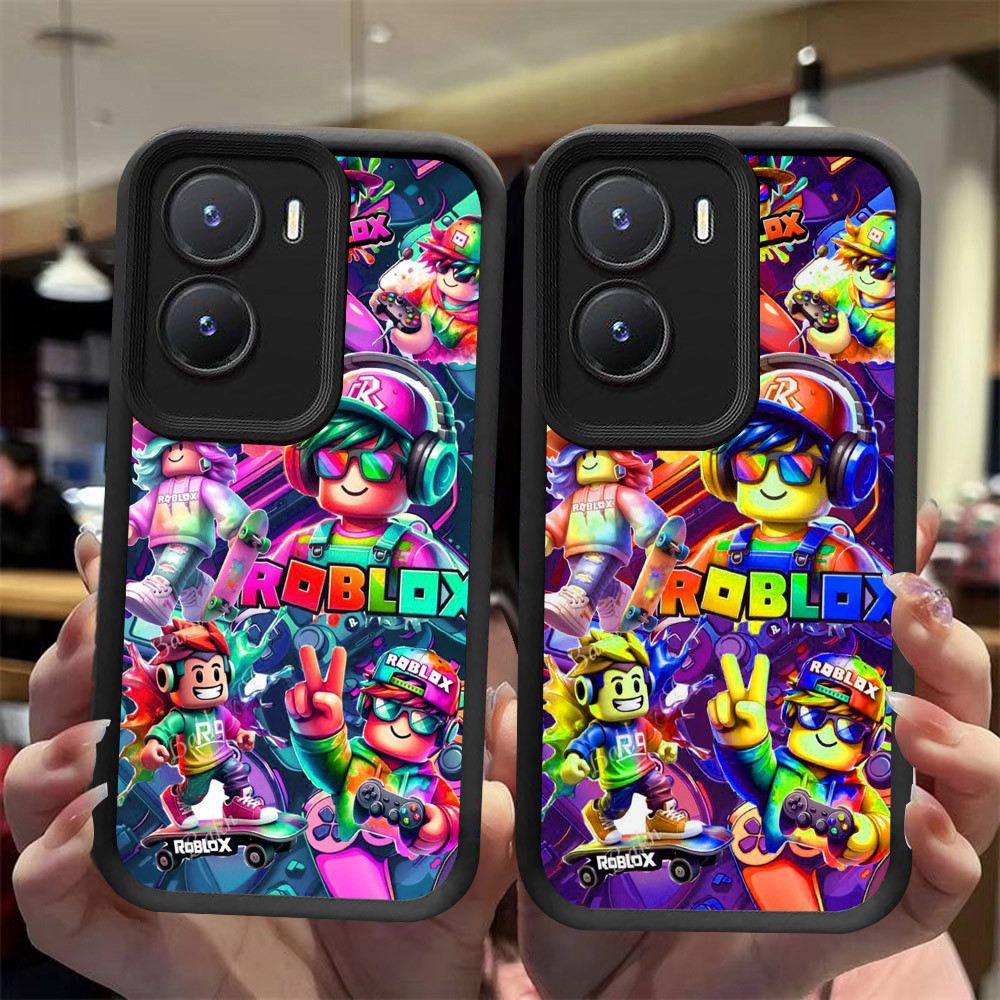 J-32 Roblox ดำขาวชมพูเคสโทรศัพท์หรับ VIVO Y15S Y02S Y15A Y16 Y01A Y01 IQOO Z7i