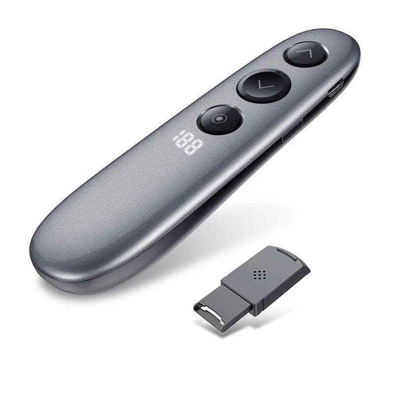 ใหม่ 2.4GHz Wireless Spotlight Presenter Air Mouse Remote PPT Pointer Presenter PowerPoint Clicker ส