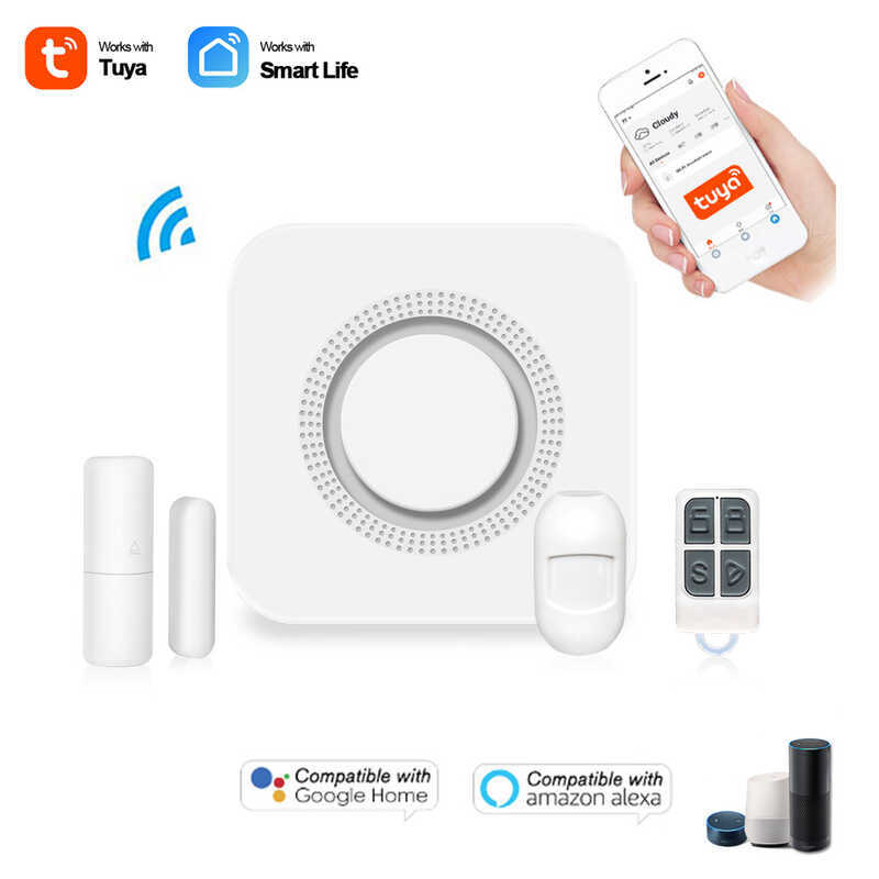Tuya Graffiti Alarm wifi Sound Light Alarm APP ควบคุม WiFi Alarm wifi เสียง Light Number
