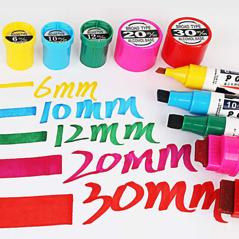 Poke POP Marker ปากกา 6mm12mm20mm30mm Marker Marker ชุดปากกามือวาดปากกาโปสเตอร์หมึก