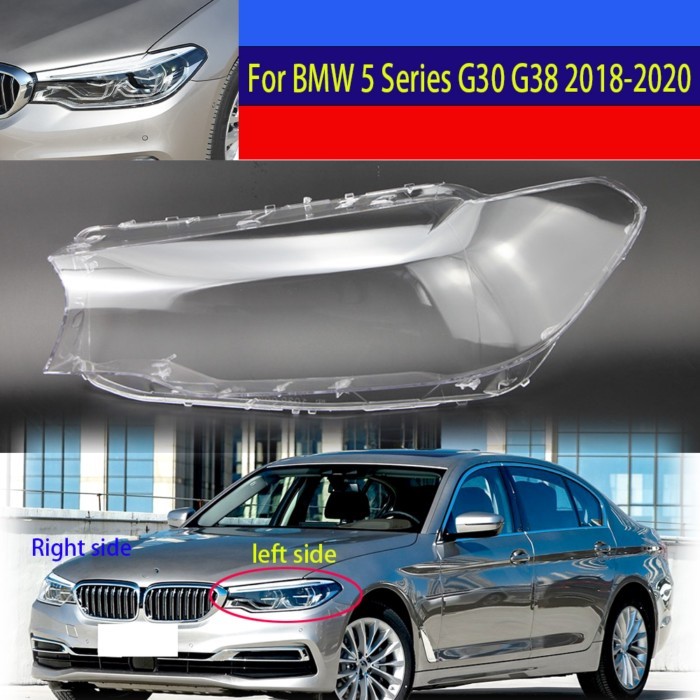 For BMW 5 Series G30 G38 520i 523i 525i 528i 530i 2018 2019 2020 Car Headlamp Cover Transparent Lam