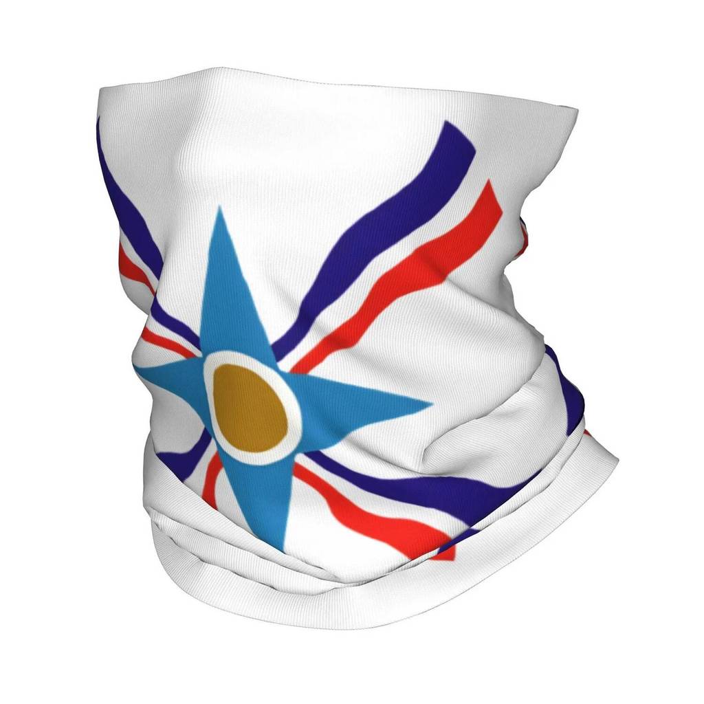 Minimalist Assyrian Flag - Ata dAtor Bandana คอ Gaiter Assyria Magic ผ้าพันคอมัลติฟังก์ชั่นแถบคาดศีร