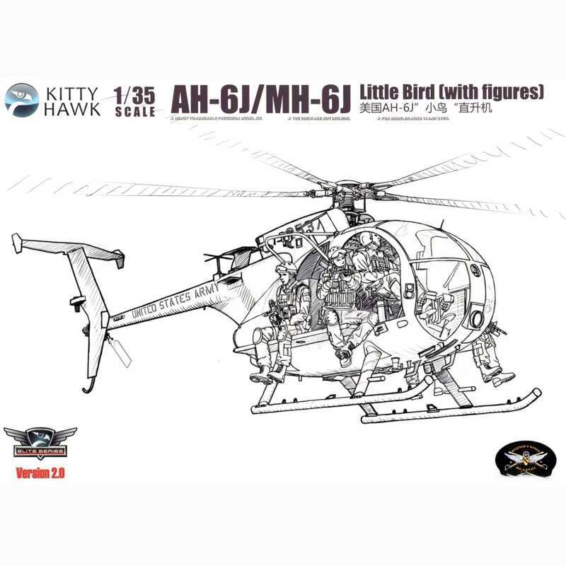 Kitty Hawk KH50004 AH-6J/MH-6J Little Bird (with figures) 1/35 Static model kit
