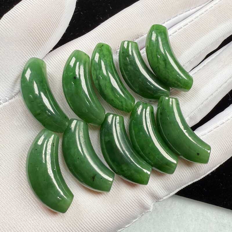 ธรรมชาติ Hetian Jade Jasper จี้ข้อศอก Jasper Handmade diy อุปกรณ์เสริม Hetian Jade Jasper Elbow