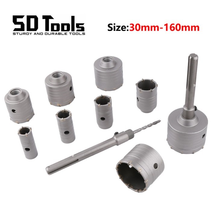 SDS MAX Concrete Wall Hole Saw Drill Bit Set Electric Hollow Core Drill Bits Cement Stone Brick Wal