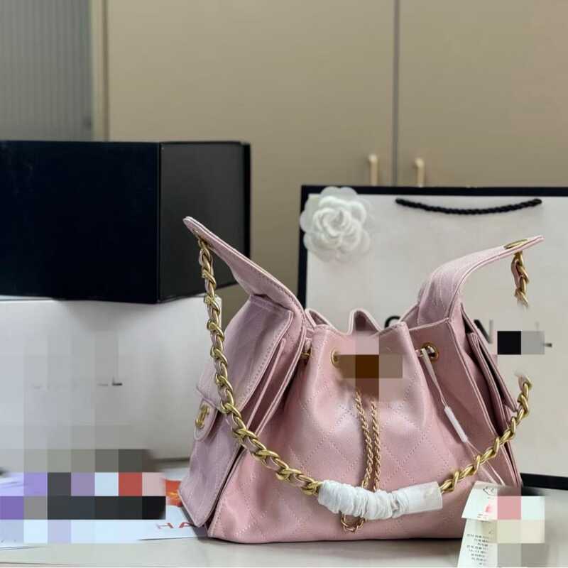 25C hobo Drawstring Bucket Bag 25bag Series Caviar Small Ball Pattern Hippie Bag