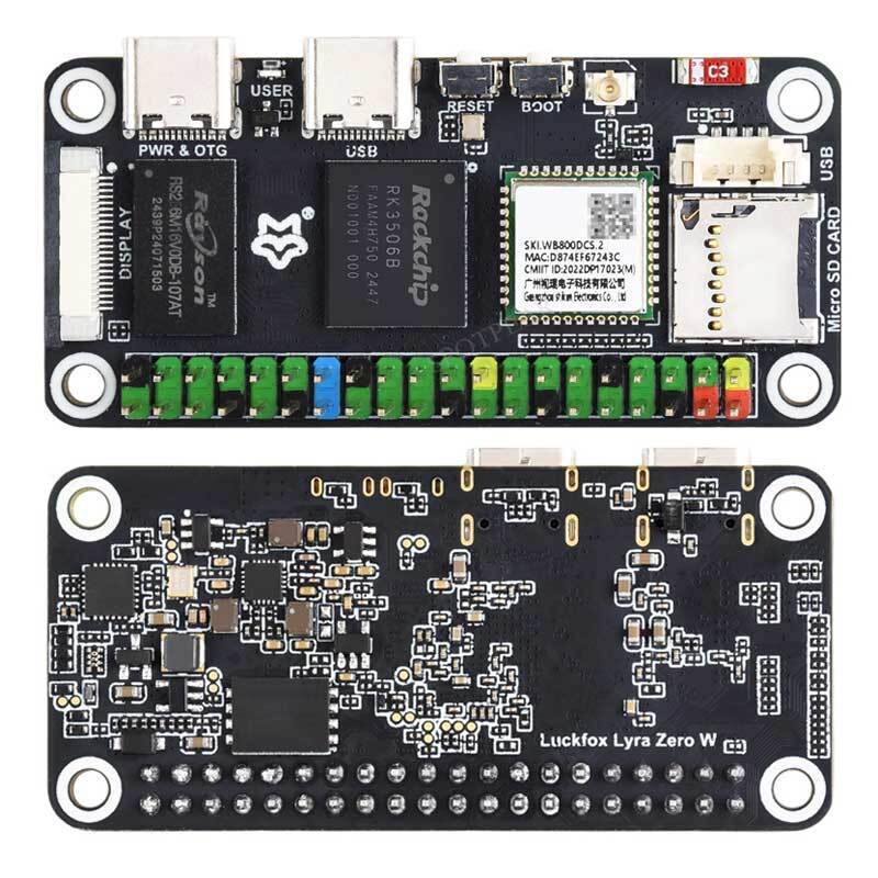 Luckfox Lyra Zero W Linux บอร์ดพัฒนา RK3506B Rockchip 512MB สําหรับ MIPI/DSI ขนาดจอแสดงผลเข้ากันได้ก