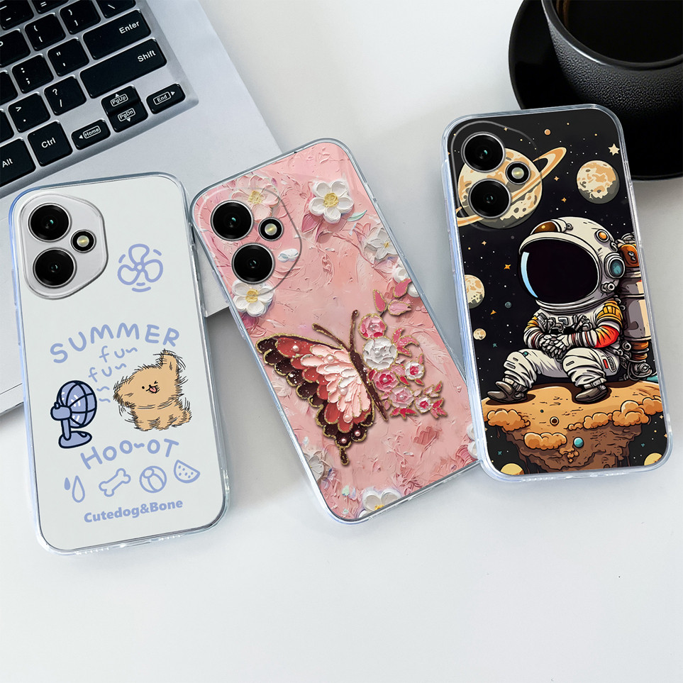 สําหรับ Honor 400 Pro กรณีผีเสื้อที่สวยงามปลอกซิลิโคนนุ่ม TPU Clear ป้องกันสําหรับ Honor400 ฝาครอบโทรศัพท์สําหรับ Honor400Pro กรณีเปลือกกันชน Capa