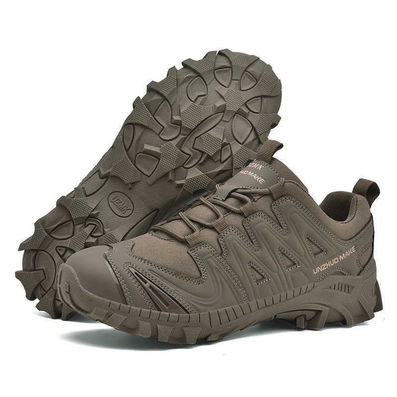 ใหม่ผู้ชายยุทธวิธี Boot Combat Anti-Slip ยี่ห้อทํางาน Breathable พิเศษ Force Army รองเท้าชายทหารรถจักรยานยนต์รองเท้า