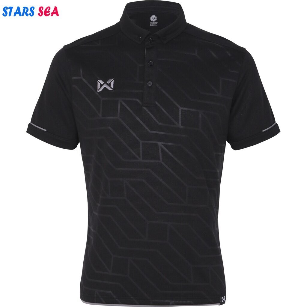 เสื้อโปโล Warrix Vividus แขนสั้น คอปก ใส่สบาย ไม่ต้องรีด สีดำและน้ำเงิน