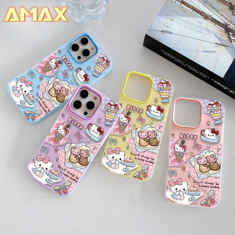 น่ารักขนมหวาน Kitty 2-in-1 Jelly เคสโทรศัพท์สําหรับ Realme 11X 5 5I 5S 6i 2 Pro/Realme C1 C2 C3 C12 