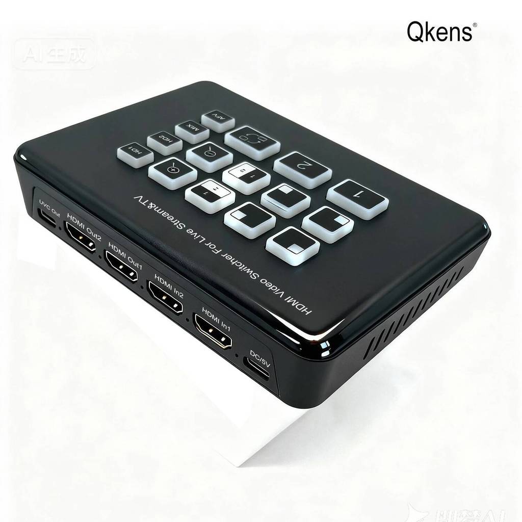 HDMI Video Mixer Switcher 2 ช่อง 2 พอร์ต HDMI Video Switcher Live Streaming Broadcast Video Solution