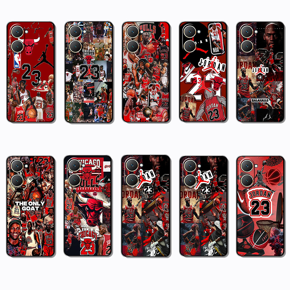Vivo Y03 Y30T Y18 Y18S Y18E T3 Z9 lite Y37M Michael Jordan เคสโทรศัพท์สีดํานุ่มแฟชั่น