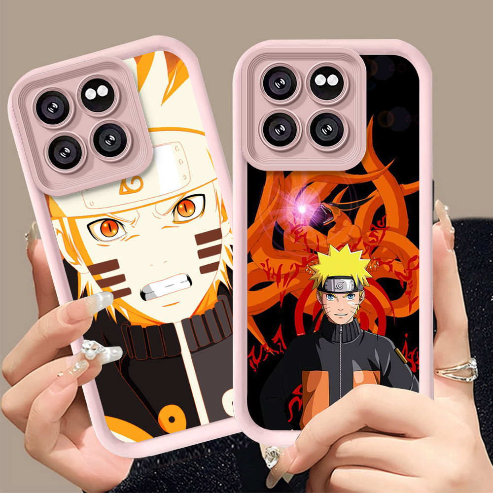 Q-2 Naruto ขาวดำเคสโทรศัพท์หรับ Xiaomi POCO M5S 14T X5 X6 Pro ปกสีชมพู