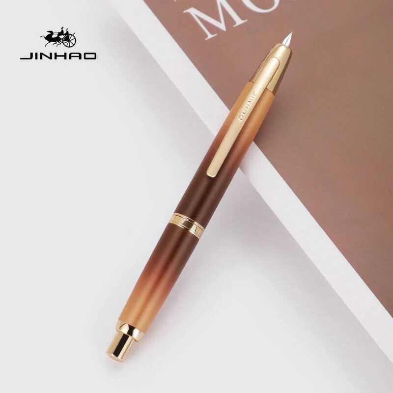 ปากกาหมึกซึม JINHAO 10 แบบกด หัว EF/F โลหะคุณภาพสูง พร้อมตัวแปลงหมึก อุปกรณ์เครื่องเขียนสำหรับโรงเรี