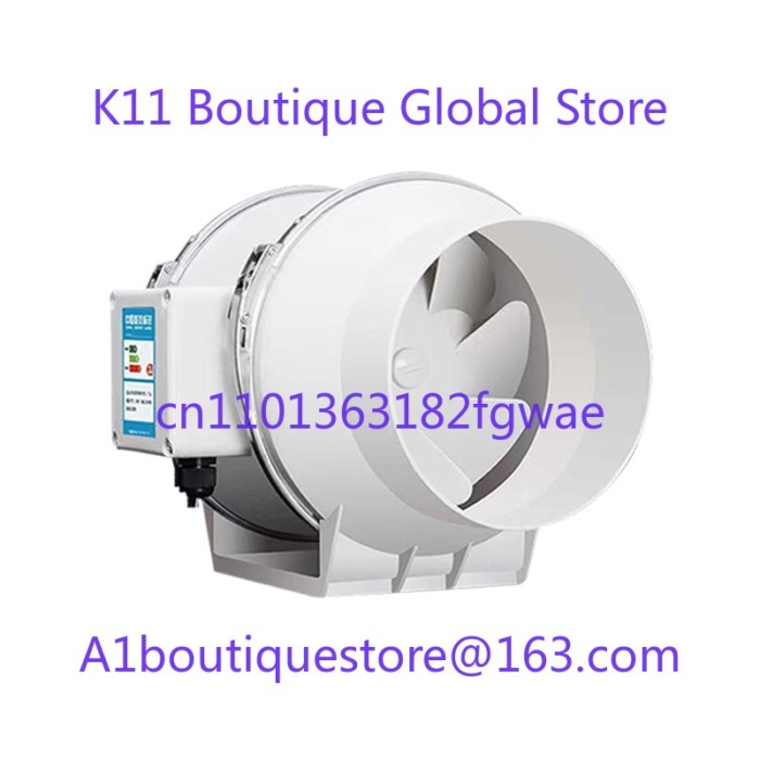 Powerful Duct Exhaust Fan, Silent Pressurized Exhaust Fan, Household Bathroom, 4 Inch Stepless Spee