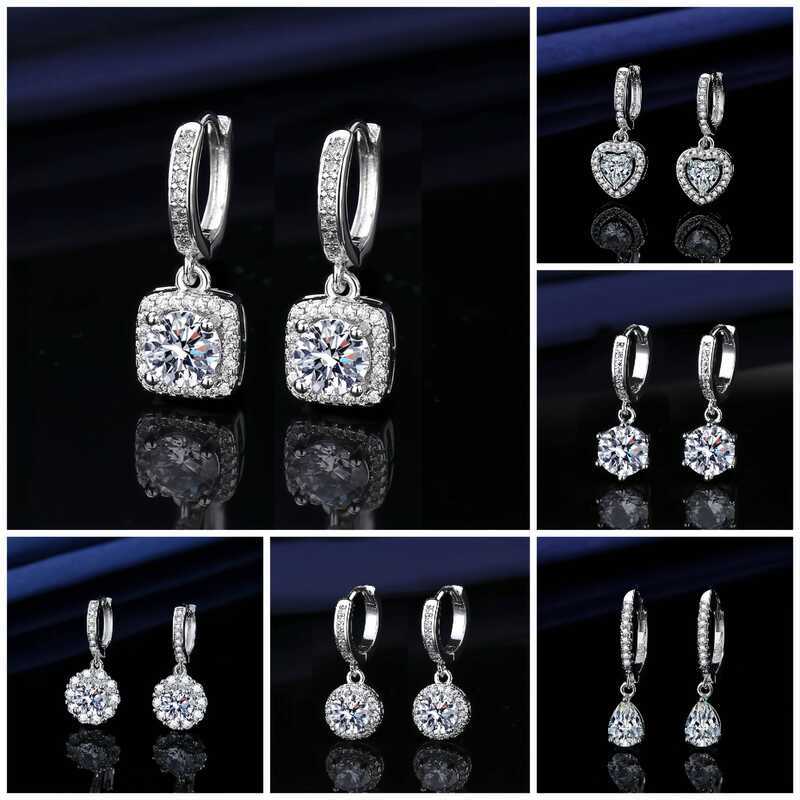 XM JEWELRY ต่างหู 1 กะรัต แฟชั่นใหม่ เรียบง่าย สง่างาม คอลเลคชั่นสำหรับสุภาพสตรี ปี 2025