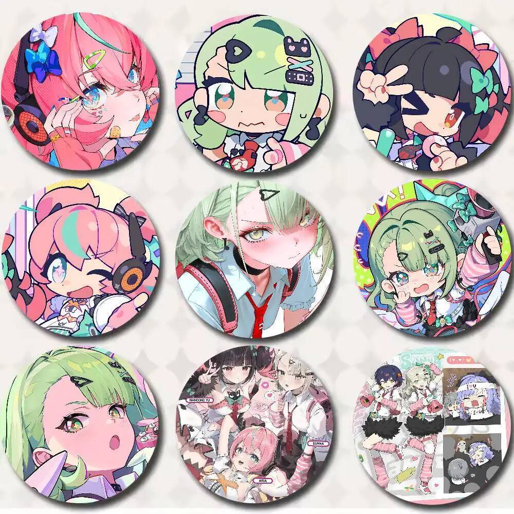 สวย Kawiai สาวร้อนน่ารัก ZZZ Sunna Aria AOD Badge เข็มกลัดโลหะสําหรับกระเป๋าเสื้อผ้าหมวก Decor คอสเพ
