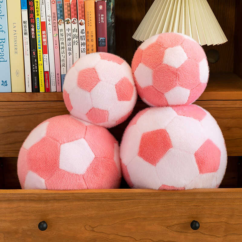 Creative Super Soft Girl Heart Football Plush Toy Pillow Bed Cushion Children Gift Ferret Doll Femal